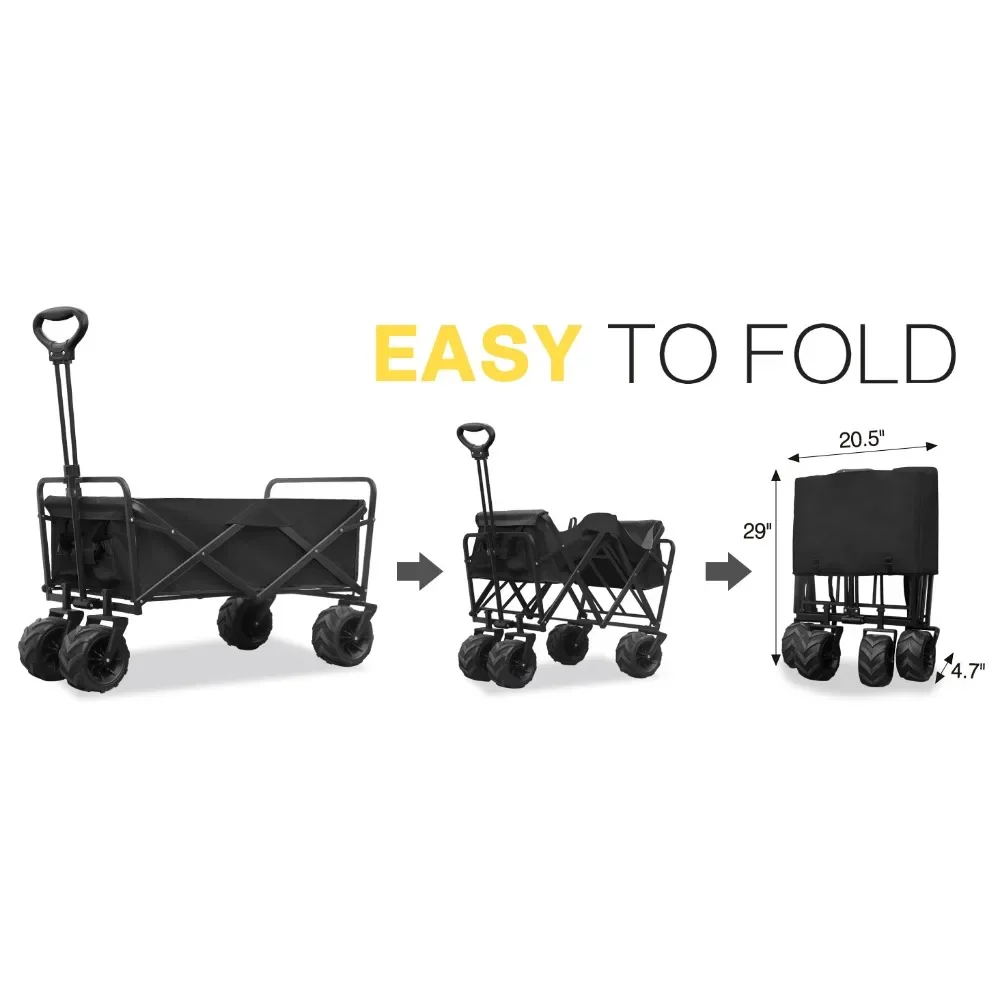 beach wagon beach cart collapsible with wheels wagons for kids grocery folding foldable
