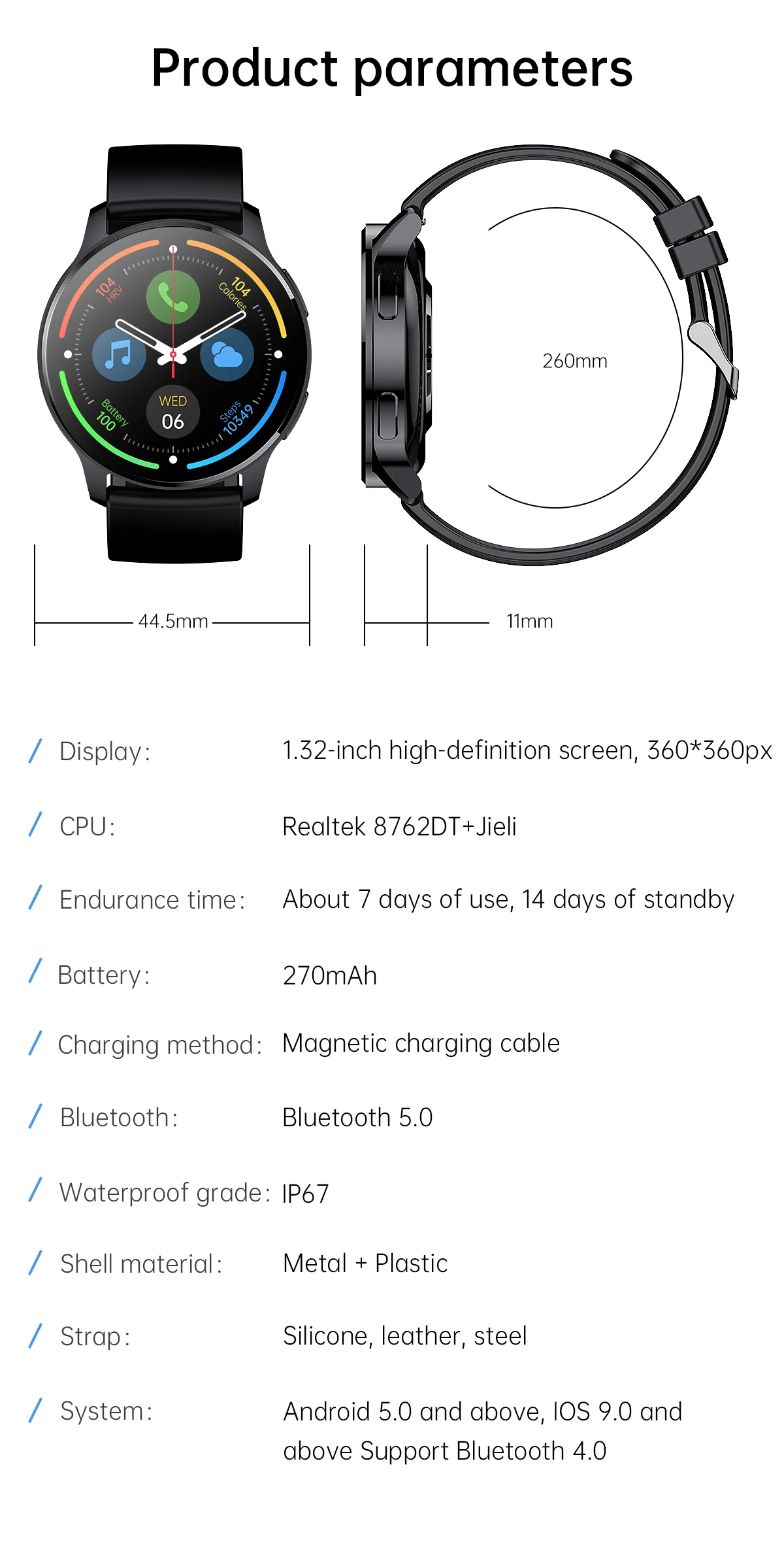 For ZTE Nubia Red Magic 9 Magic 8S Smart Watch Outdoor Intelligent Watch Bluetooth Call Voice Control Nfc Watch Life Waterproof 5