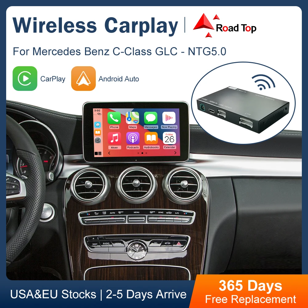 Wireless Apple Carplay Android Auto Interface For Mercedes Benz Cclass