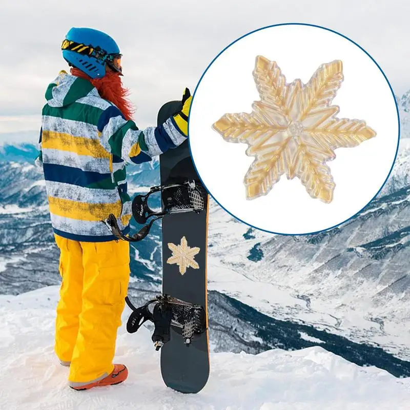 Snowboard Traction Stomp Pad 3D Decal Transparent Stomp Mat Anti-Slip 3D Raised Design Snowboarding Stomp Pads For Optimal