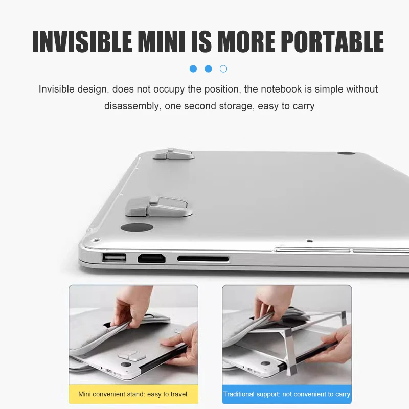 Laptop Stand Keyboard Stand 2pcs/Set Laptop Stand Computer Keyboard Stand Riser Aluminum Mini Portable Notebook