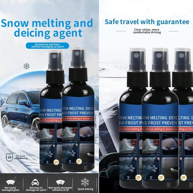 100ml Car Windshield Deicer Defroster Ice Remover Spray Car Window Ice  Melting Agent Snow Ice Defrosting - AliExpress