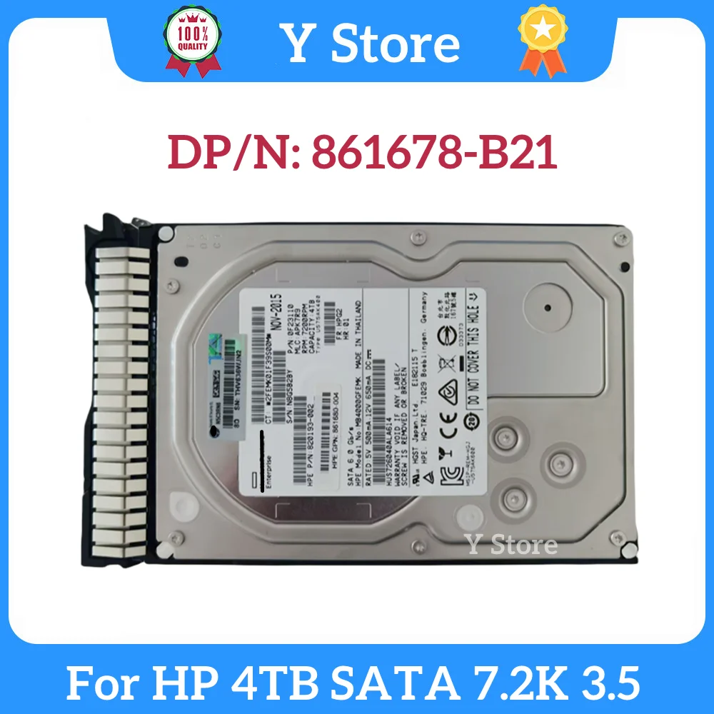 Y Store Per Hp 861678-B21 862127-001 4Tb Sata 7.2K 3.5 Server Hard Disk Ssd Fast Ship