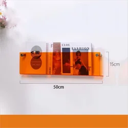 Elegant Wall - Mounted Acrylic Brochure Holder and Magazine Display Stand with 12 Compartments (50cm 5mm thick)