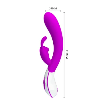 Pretty Love 12-function Vibration Rabbit Dildo Vibrator Double G-spot Massager Adult Sex Toy Products for Woman USB Rechargeable 3