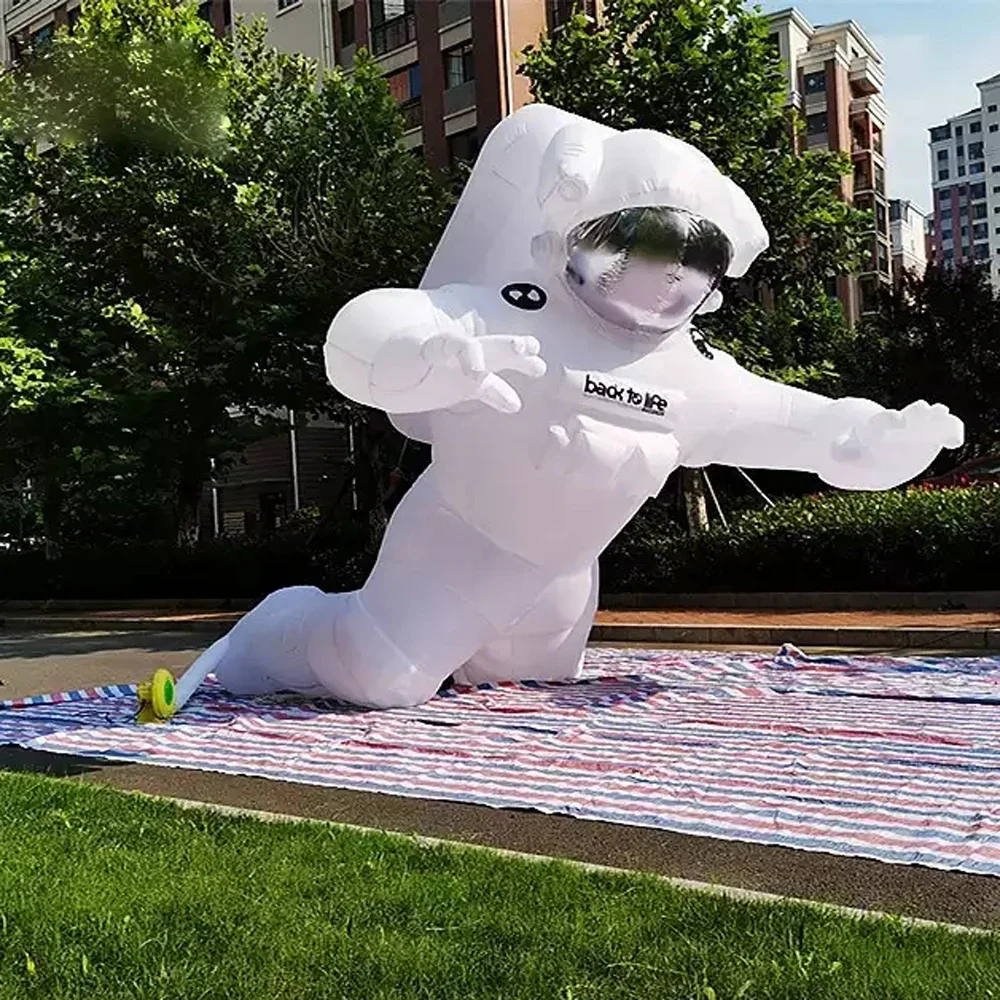 Suspended Inflatable Astronaut With LED Lights Advertising Spaceman Giant Space Man Cartoon Decoration For Outdoor Display 4