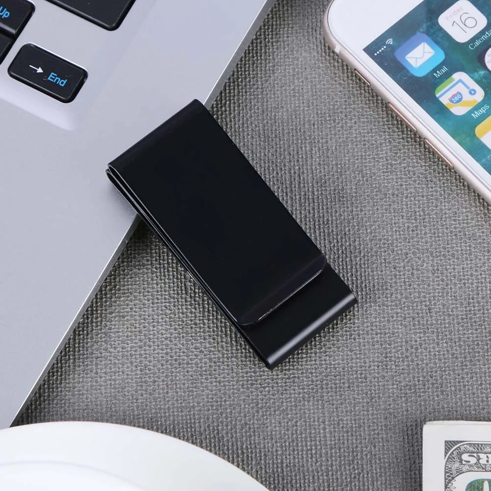 Credit Card Holder 4 Fold Easy To Carry Stainless Steel Metal Cardholder Strong and  Wallet Slim Clip Gifts for Men Women