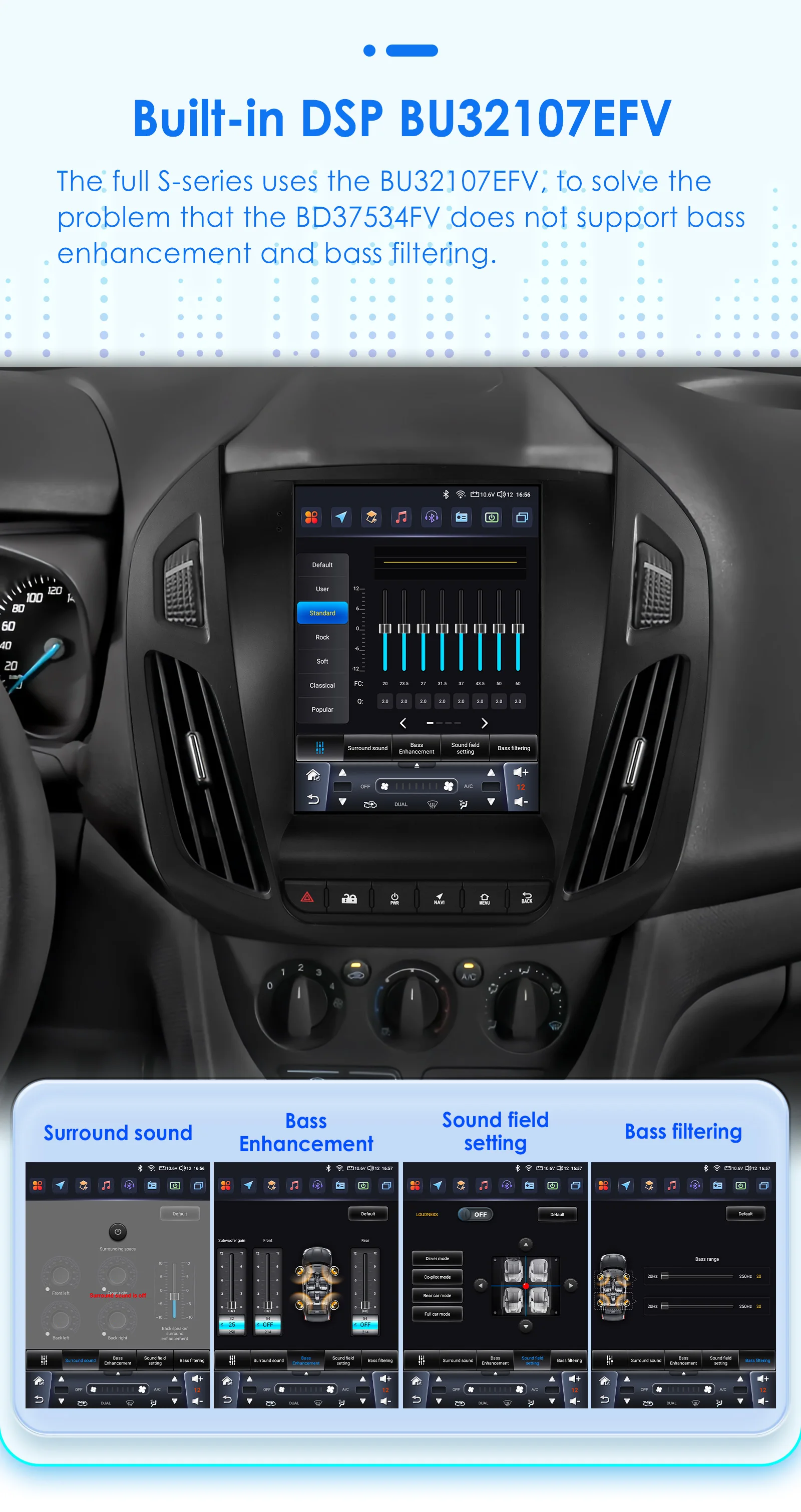 Hizpo 9,7'' Smart Car Systems für FORD Transit / Tourneo Connect 2013 - 2018 Vertikaler Bildschirm Multimedia-Radio Kabelloses Carplay – Detail 13