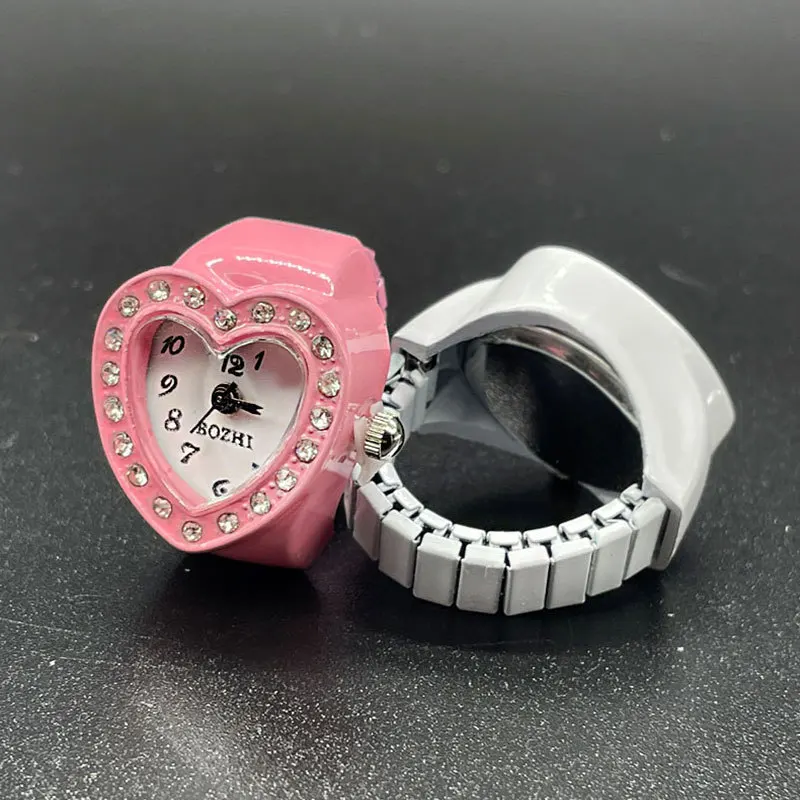 Womens Watch Fashion Couple Watches Temperament Women Love Lovers Finger Small Cute Dial Flash Diamond