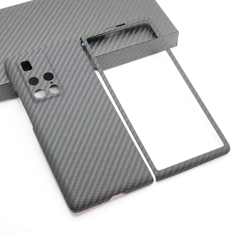 

Case for Huawei Mate X2 Ultrathin Real Carbon Fiber Aramid Anti-explosion Fold Mobile Phone Protective Cover Protection Shell