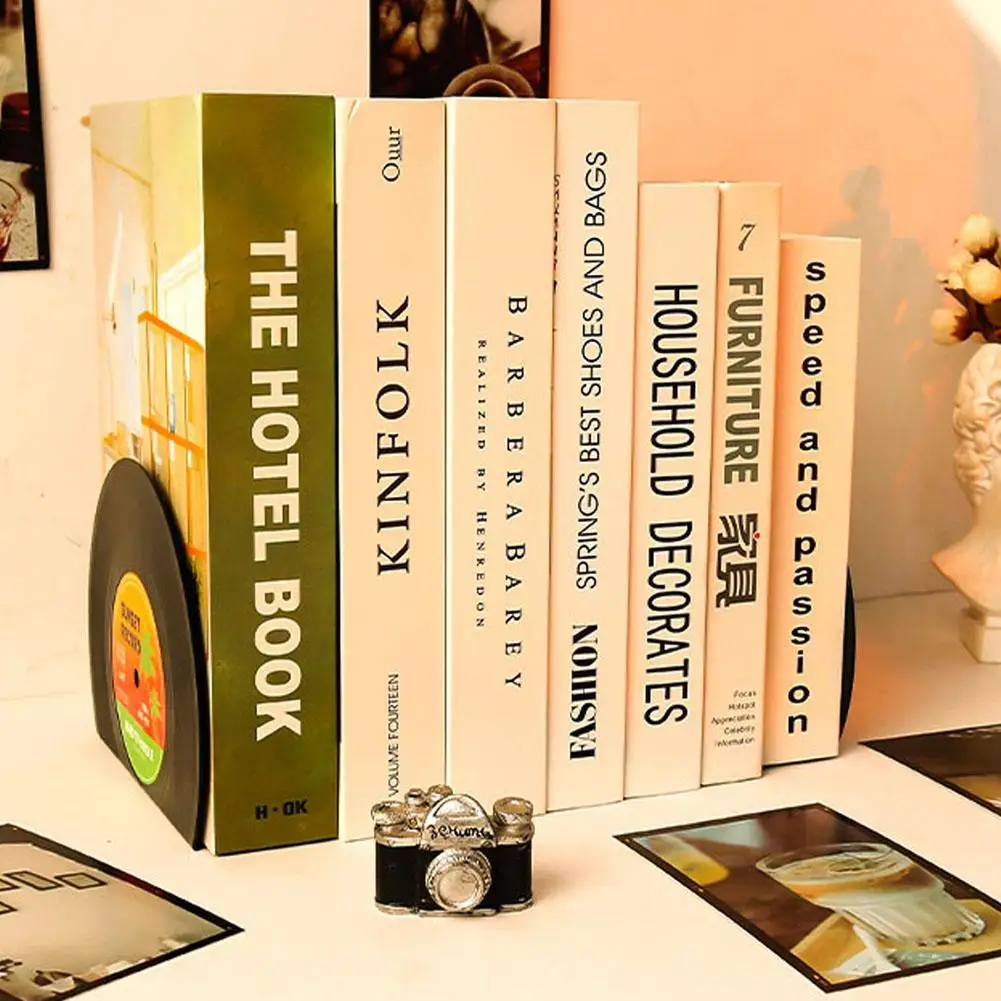 Fake Vinyl Record Bookends, Unique Bookends, Colored Vinyl Records