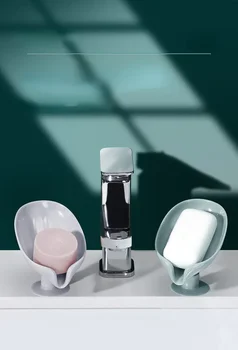 Otus Leaf Soap กล่องอุปกรณ์ห้องน้ำถาด Creative Sucker ฟรีกล่อง 1