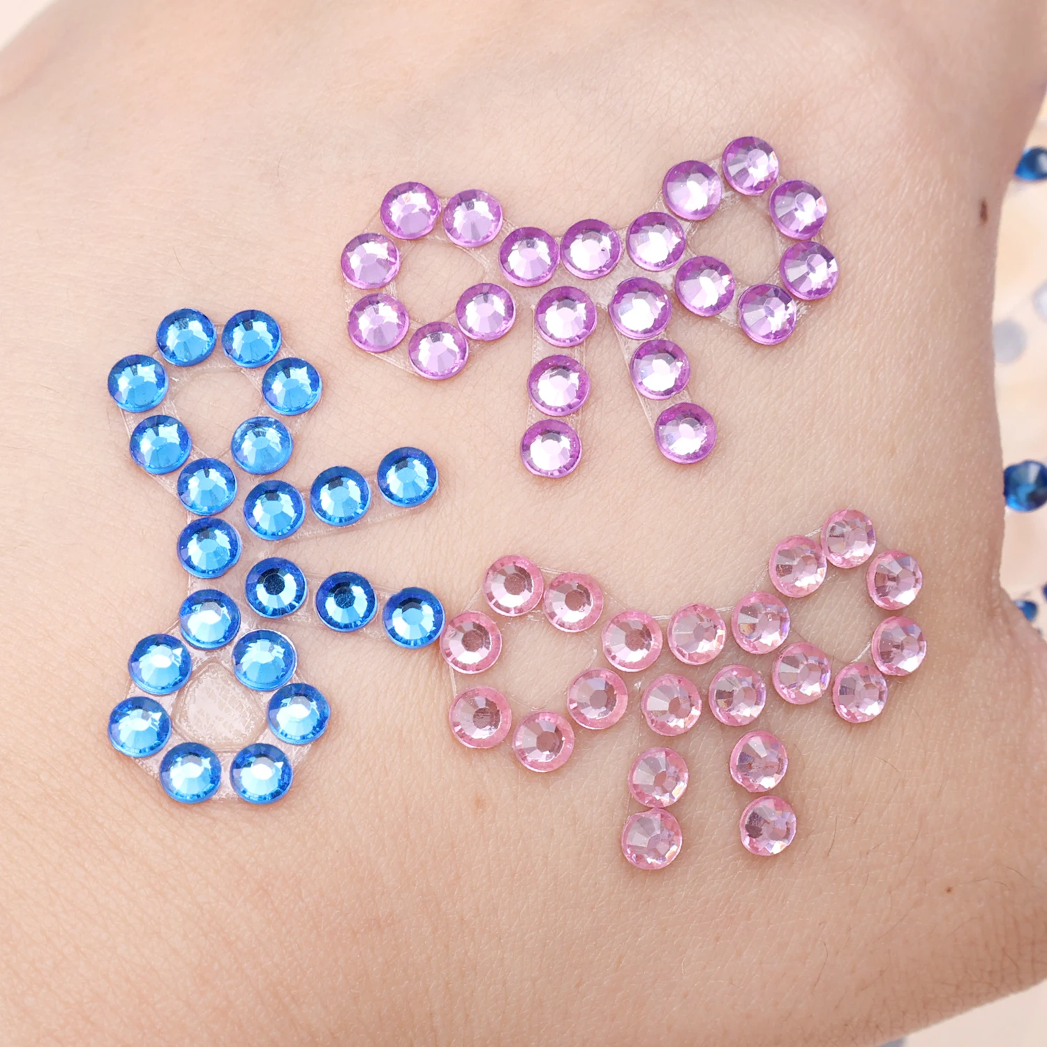 Acrylic Heart Bow Stickers for Party Costumes