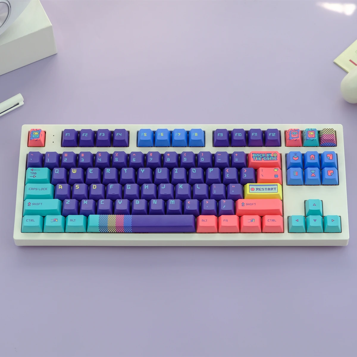 129 Tasti Torna Al Gioco Keycaps Pbt Dye Sublimation Cherry Profile Keycap Per Mx Switch Tastiera Meccanica Cherry Keycaps