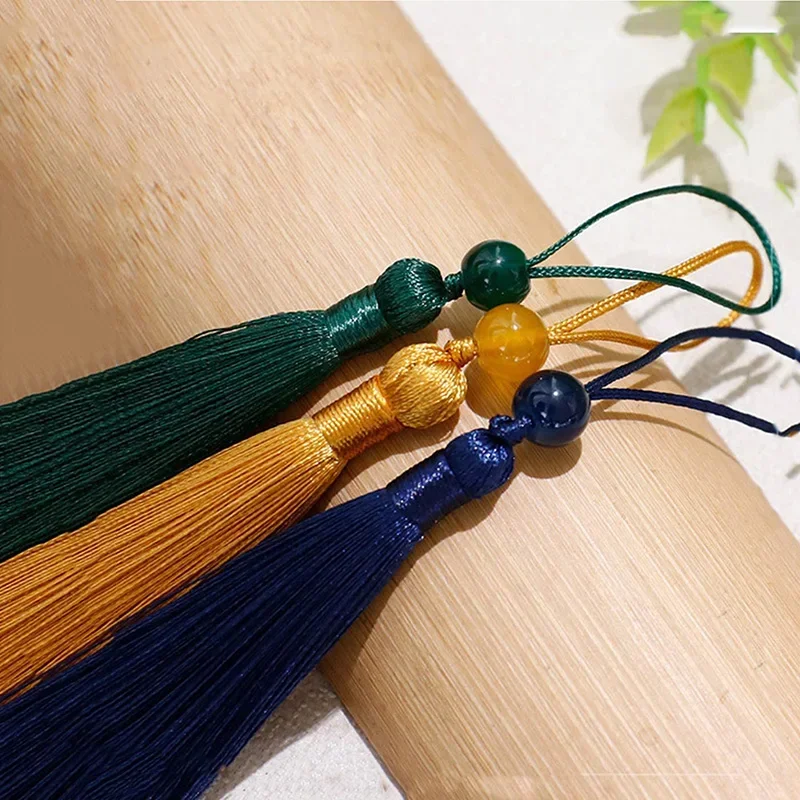 10/5Pcs Polyester Silk Tassel Fringe 12cm Mini Tassels Bookmark Beaded Tassels For Jewellery Making DIY Craft Accessories