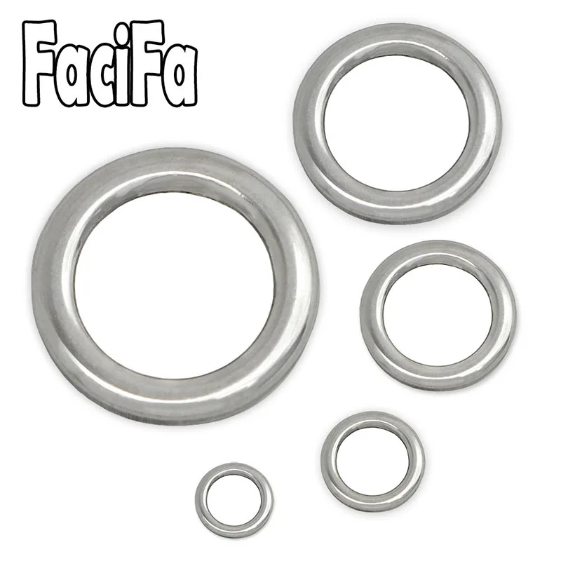 Anneaux de pêche solides inox 50 ou 100 pièces pour leurres jigging pêche en mer accessoires