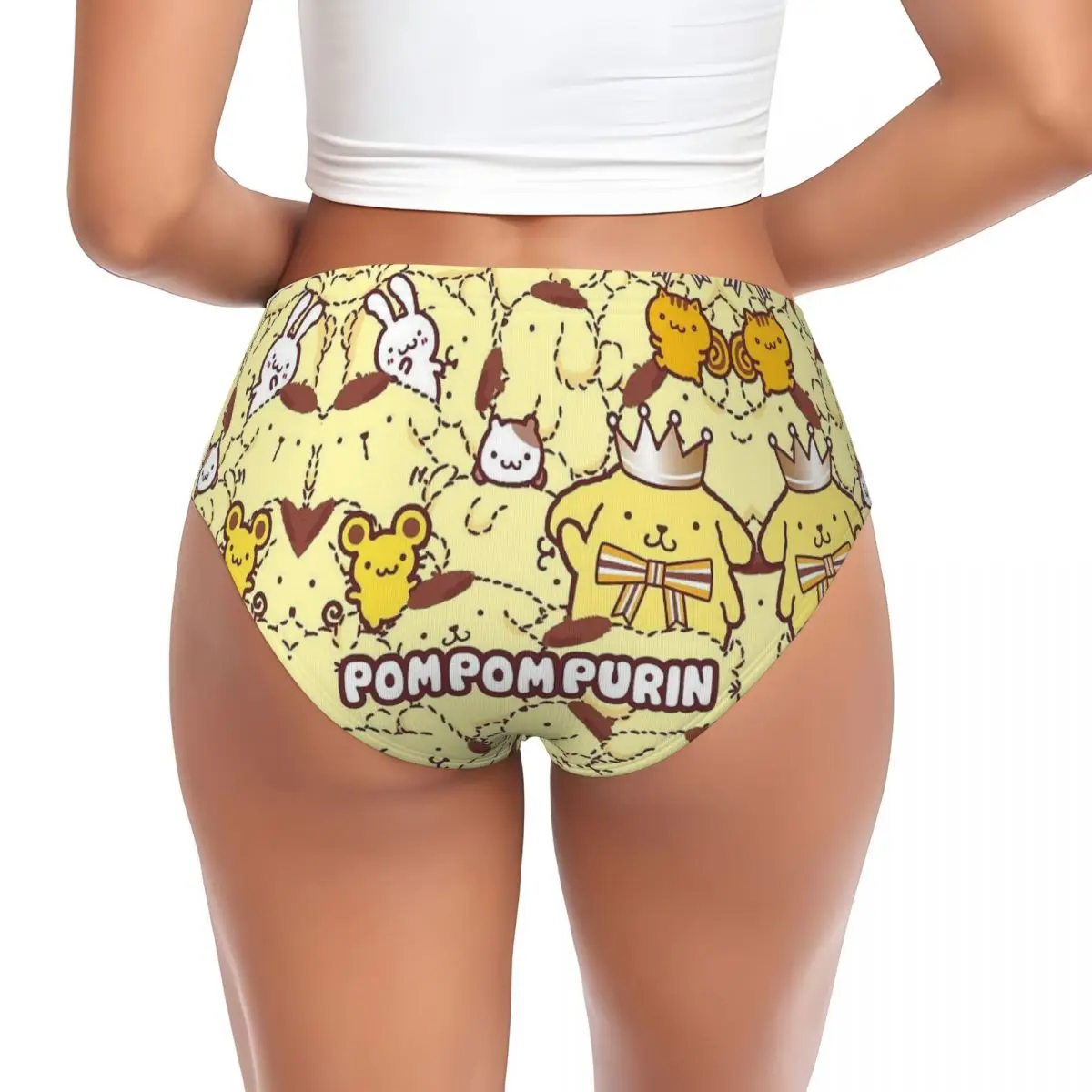 Pom Pom Purin Cute Lovely Animes Brief Panties Women's Breathable Stretch Underwear