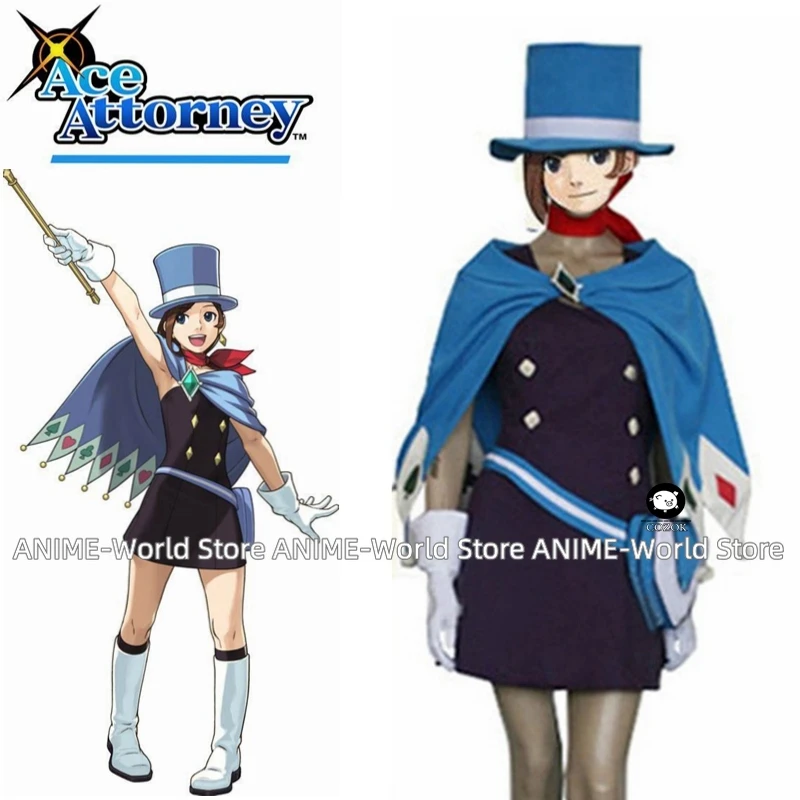 

《Custom Made》Game Ace Attorney Cosplay Phoenix Wright Gyakuten Saiban 4 Trucy Wright Cosplay Costume