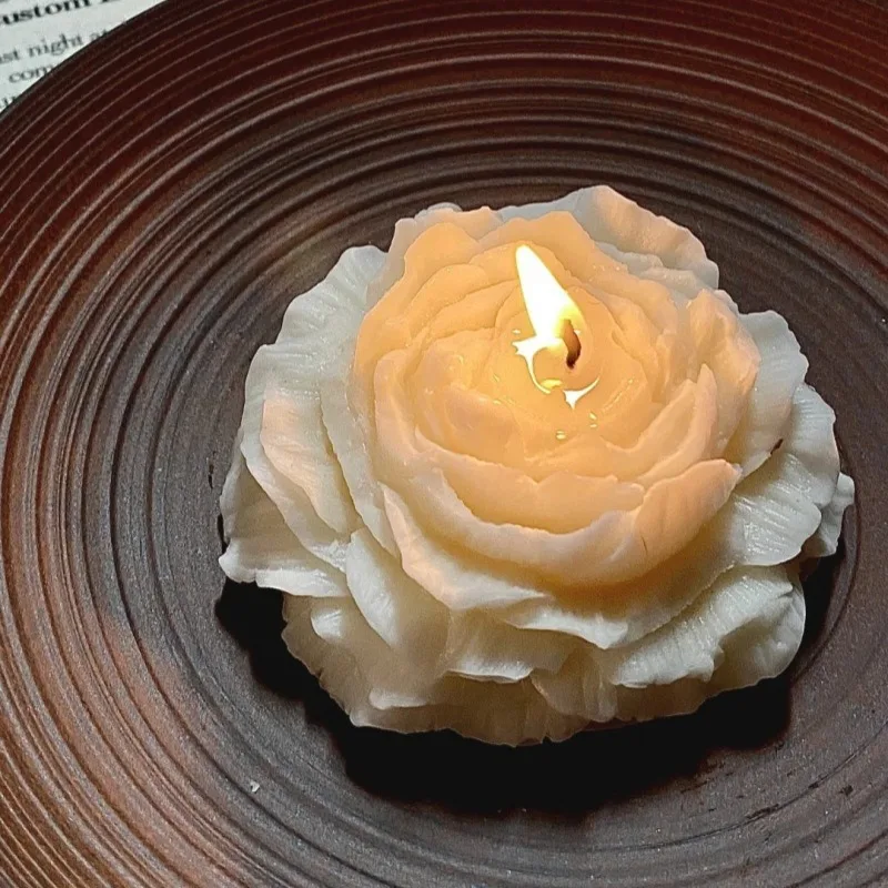 3D Große Pfingstrosen-Silikonform für Kerzen DIY Handgemachte Kreative Blumen-Aromatherapie Gips Harz Seifenherstellung Zubehör-Set Heimgeschenke – Detail 7