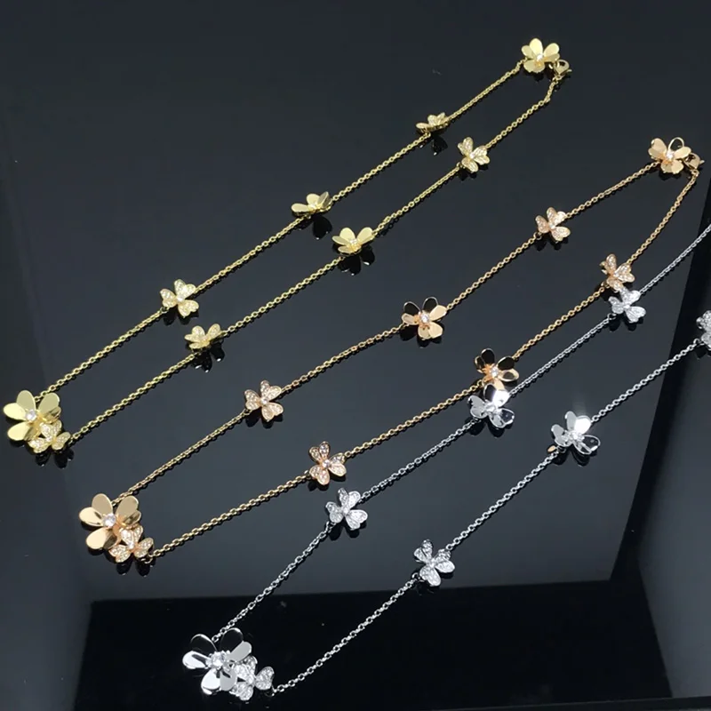 

Женское ожерелье из серебра 925 пробы, с 9 цветами