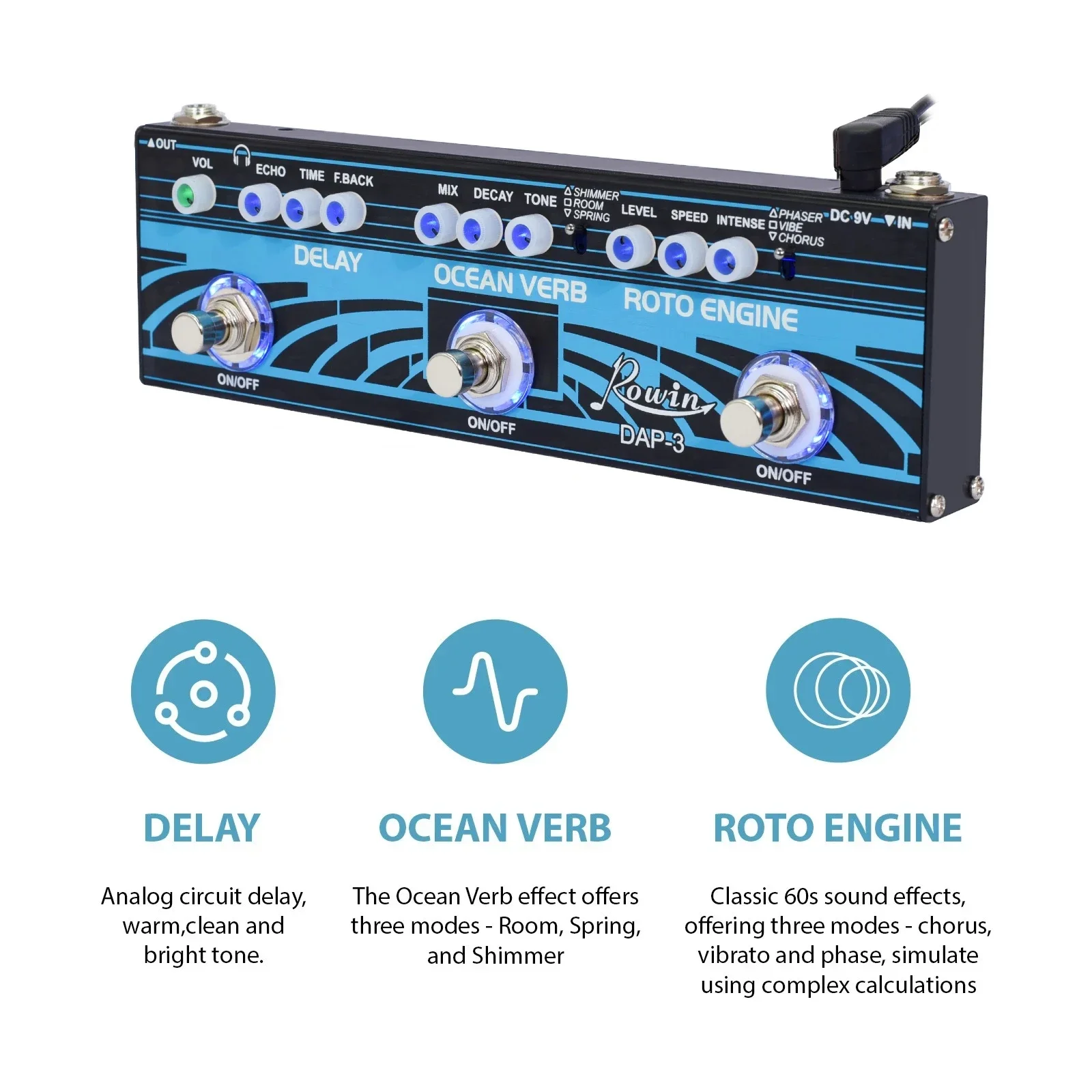 Routin DAP-3 エフェクターセット The Rowin Multi-Effects Pedal Range DAP-1 DAP-2 DAP-3 - YouTube