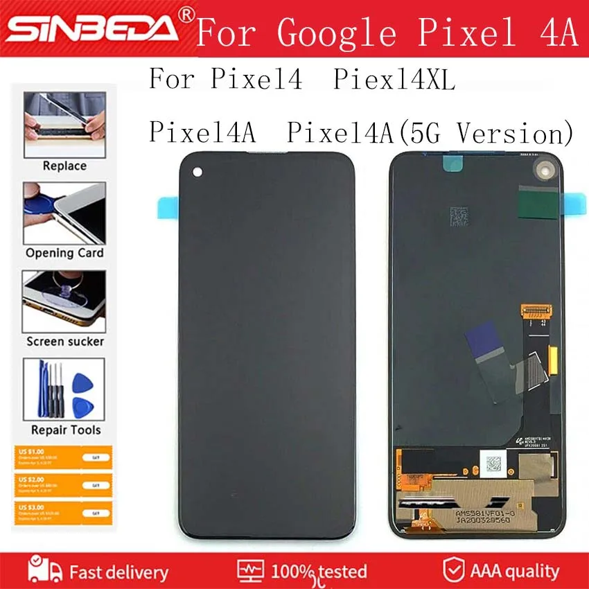 

For Google Pixel 4XL Display Touch Screen Digitizer Assembly 4 XL LCD With Frame For Pixel XL4 Screen Replacement Parts 6.3 Quot