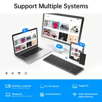Folding Bluetooth Keyboard Mini Keyboard Wireless Keyboard Tablet Keyboard Portable Mute keyboard For Laptop Windows Android IOS 4