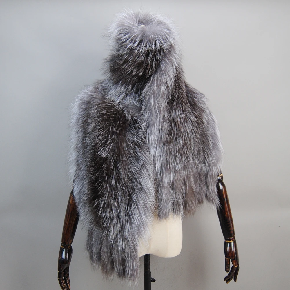 Rabbit Fur Scarf Mink Fur Shawl Fox Fur Scarf