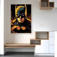⁦بوستر جداري لشخصية باتمان بتصميم كرتوني | Cartoon Batman Art Print Poster Wall Decor⁩ - الصورة ⁦2⁩
