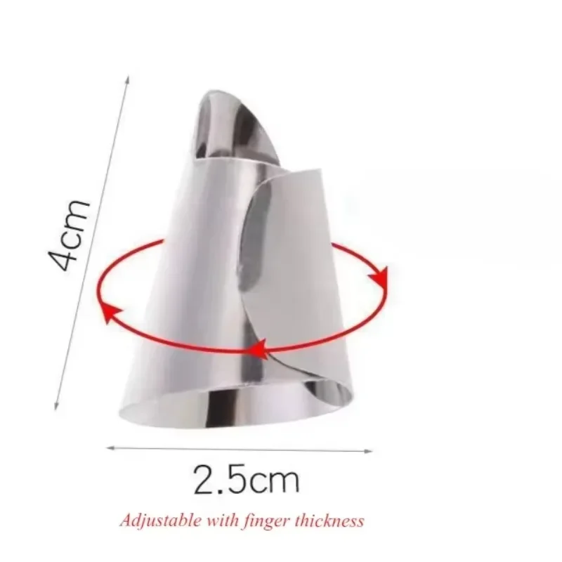 Stainless Steel Picking Iron Nail Finger Protector Finger Protector Finger Sleeve Peeling Garlic Pinching Beans Kitchen Gadgets