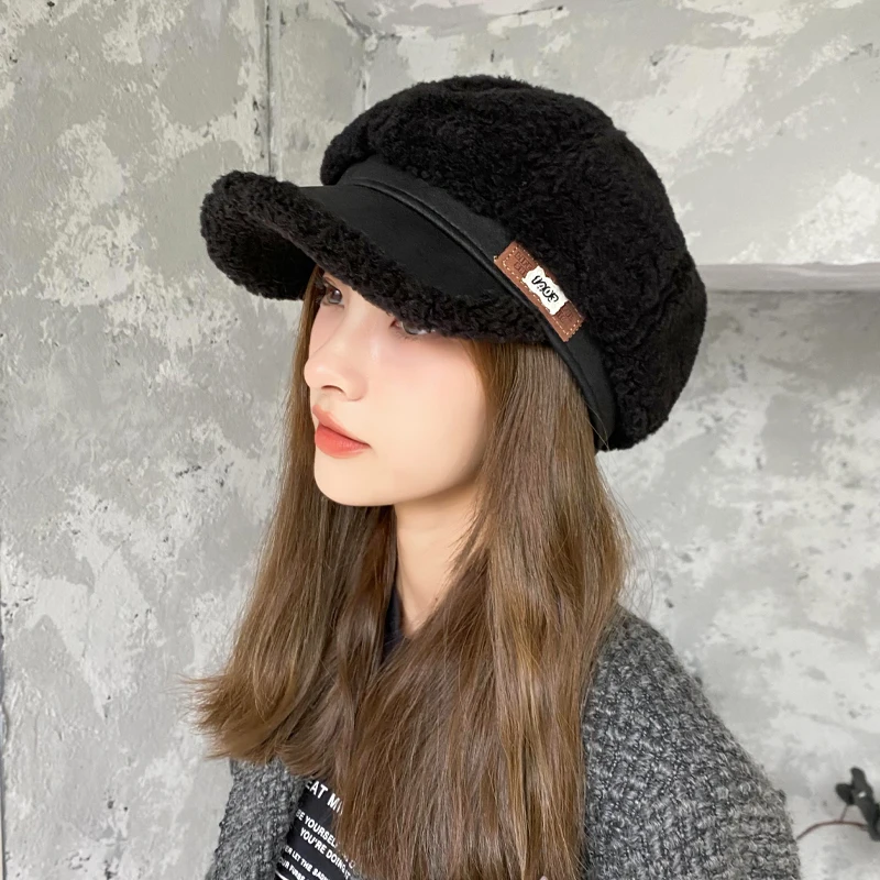 Octagonal Duck Tongue Hat for Women Korean Fashion wool hats winter hats classic hats vintage hats