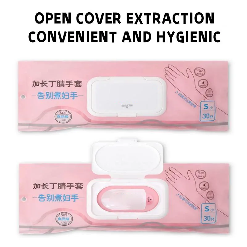 30PCS Disposable Gloves Nitrile Rubber Latex for Kitchen Dishwashing Work Garden Household Cleaning Beauty Salon
