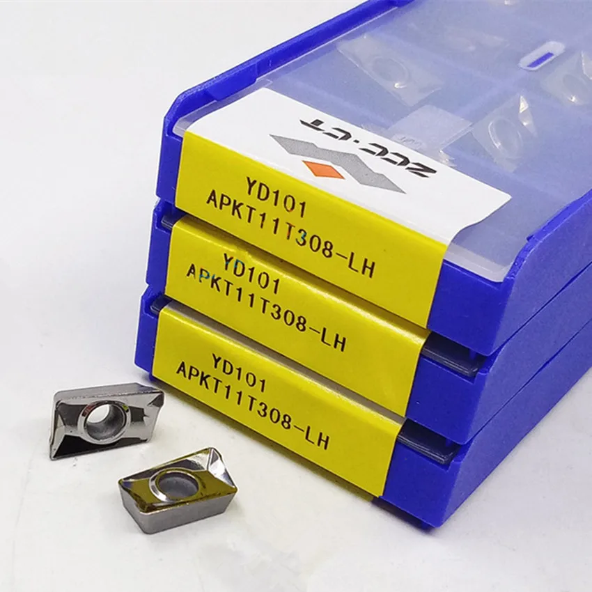 ZCC.CT APKT11T304-LH YD101/APKT11T308-LH YD101/APKT11T304-LH YD201/APKT11T308-LH YD201 CNC 카바이드 인서트 10개/박스