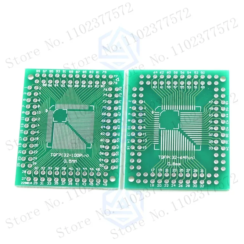 5PCS FQFP TQFP LQFP 32 44 64 80 100 SMD DIP 0.5mm 0.8mm Adapter PCB Breakout Board Converter Module