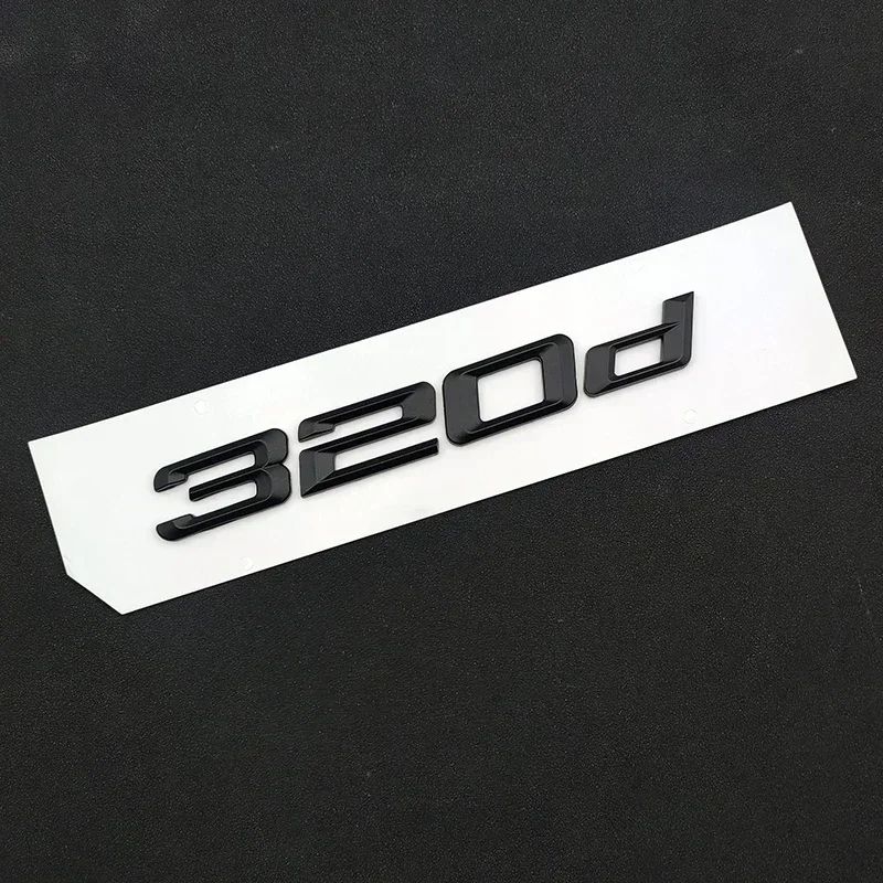 3D Abs Nero Opaco Logo 320D Emblema Targhetta Auto Tronco Lettere Adesivo Per Bmw 320D E46 E90 F30 F31 G20 Accessori