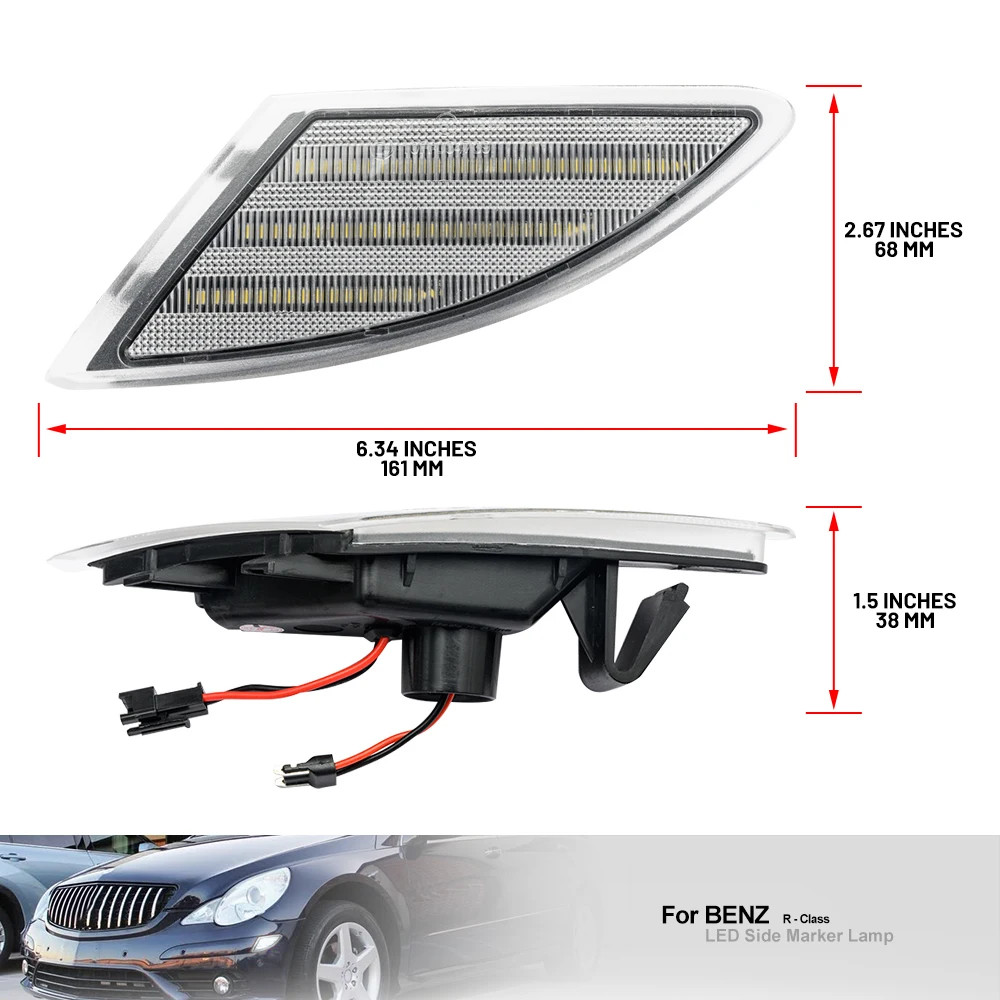 ޸  R-Ŭ W251, R320, R350, R500, R63, AMG 2006-2010  2X LED   ̵ Ŀ  õ