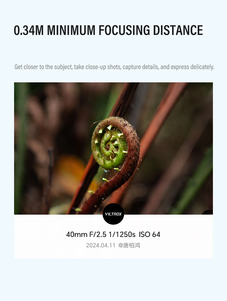 40mm F2.5 Air AF Full Frame Prime Portrait Lens for for Sony E zve10 II a7iv Fuj