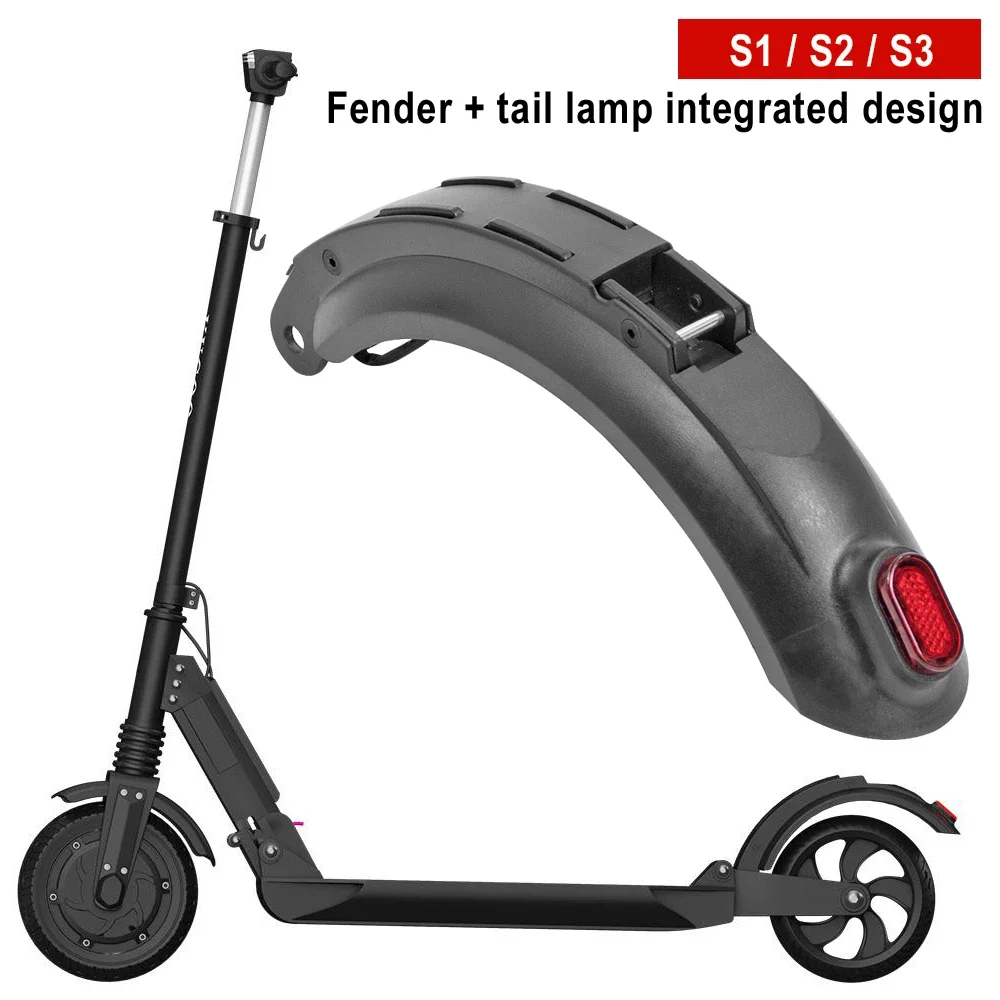 Description Picture 2 of itemRear Mudguard Wing + Warning Tail Light Lamp for Kugoo S1 S2 S3 Electric Scooter Fender Skateboard Back Fender Parts Accessories