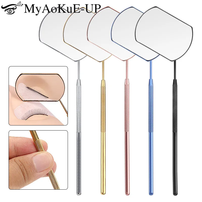 Eyelash Mirror Large Makeup Mirror Magnifying Beauty Long Handle Mirror