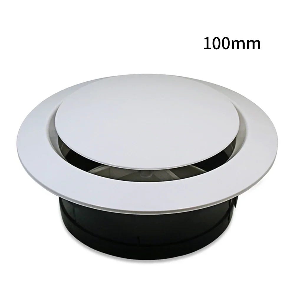 ABS 에어컨 환풍 디퓨저, 조절 가능한 루버 원형 공기 배출구, 벤트 커버, 75mm, 100mm, 150mm, 200mm