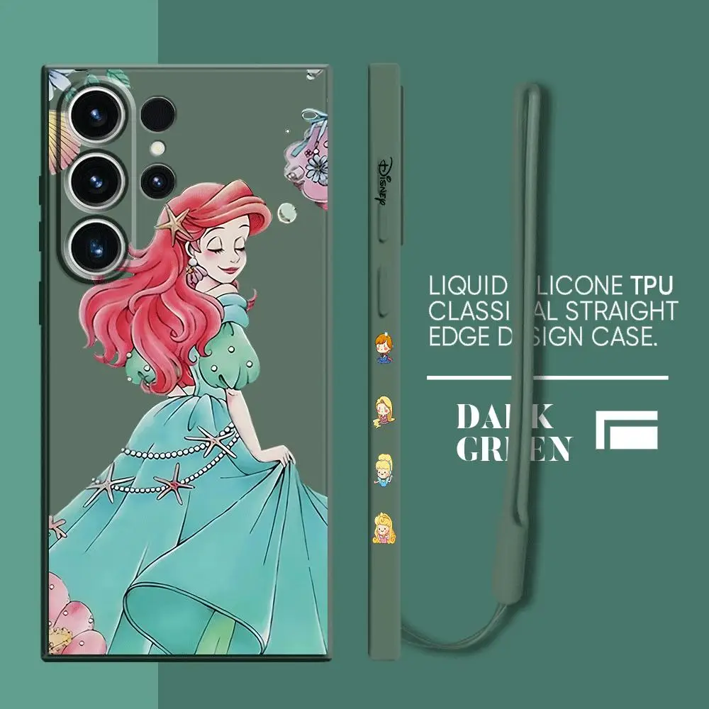 공주 라푼젤 디즈니 소녀 휴대폰 케이스, 삼성 갤럭시 S24 울트라 S23 울트라 5G S21 플러스 S22 S20 FE S20 럭셔리 실리콘 커버