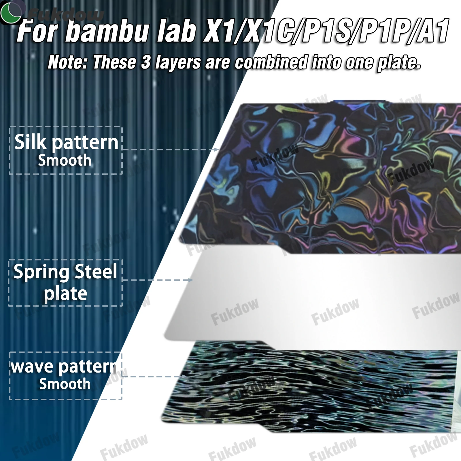 PEI 시트 257x257 Bambu Lab X1C P1P X1 업그레이드 H1H 카본 빌드 플레이트 PEO PEY PET 스프링 스틸 시트 Bambulab A1 x1c P1S 용