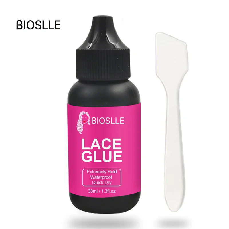 BIOSLLE Waterproof Extreme Strong Hold Lace Wig Adhesive Hair Glue with Brush bioslle 150ml 5 07oz waterproof extreme hold invisible tape wig adhesive bonding hair glue lace