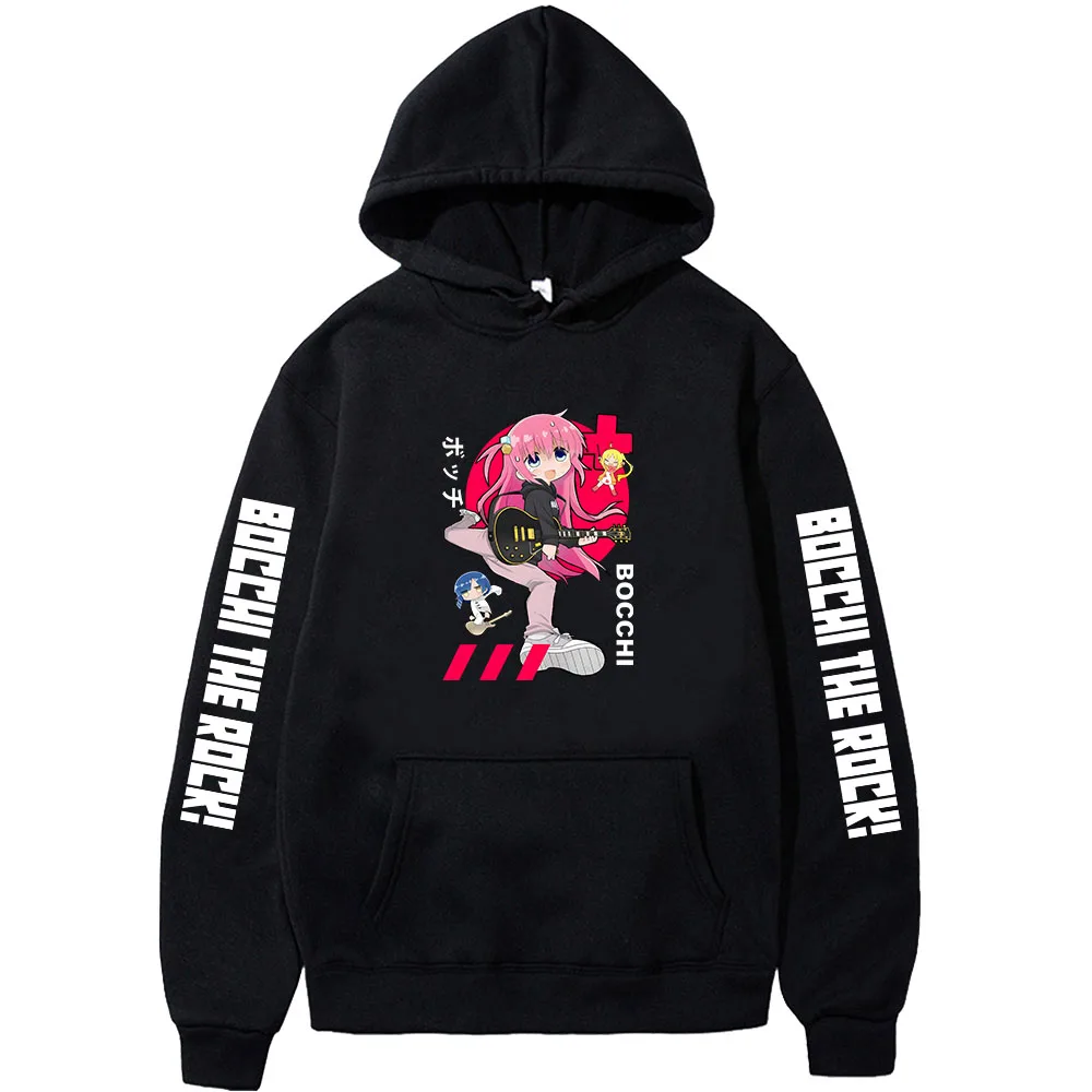 

BOCCHI THE ROCK Anime Hoodies Manga/Comic Sweatshirts Oversized Pocket Streetwear Cartoon Men/women Clothing Aesthetic Sudaderas