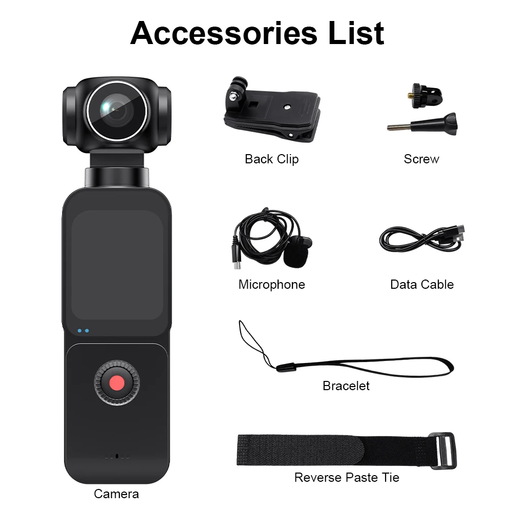 5k Hd Action Camera With Rotatable Screen And Wifi Vlog Recorder_voghion.com