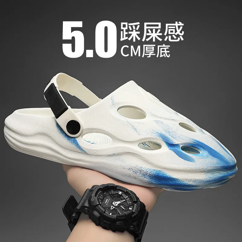 Mens Sandals Summer 2023 New Camo Garden Shoes Couple Rubber Clogs Slippers Beach Water Walking Sandals Male Big Szie Zapatos