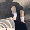 New Retro Fashion Women's Shoes Solid Color Soft Soled Slingback Shoes Round Toe Thick-Soled Suede Clogs Sandals Outdoor Beach 5