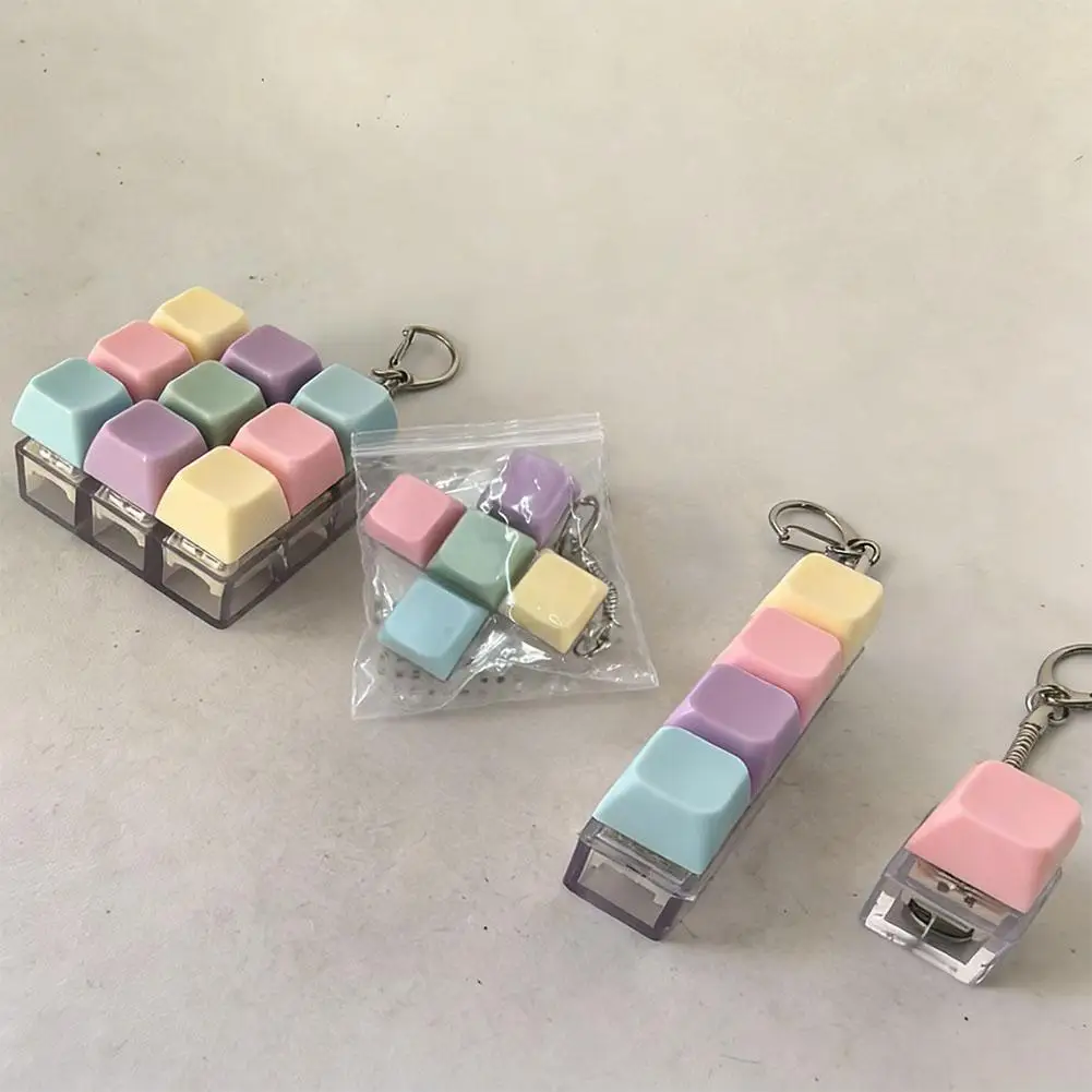 Enhanced Mechanical Keyboard Fidget Keychain - Perfect Gift