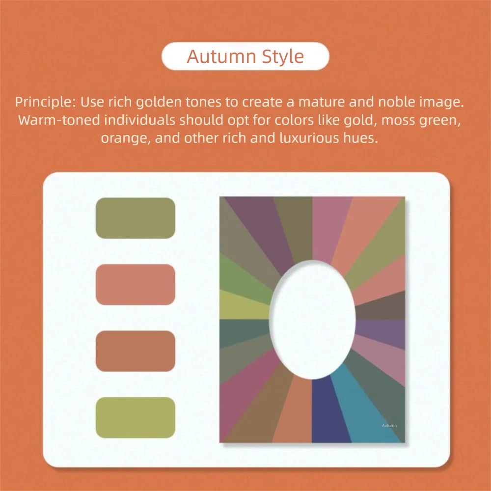 Spring Summer Autumn Winter Skin Color Self Test Card Sample Designer Paint Cold Warm Color Cards Personal Cardboard