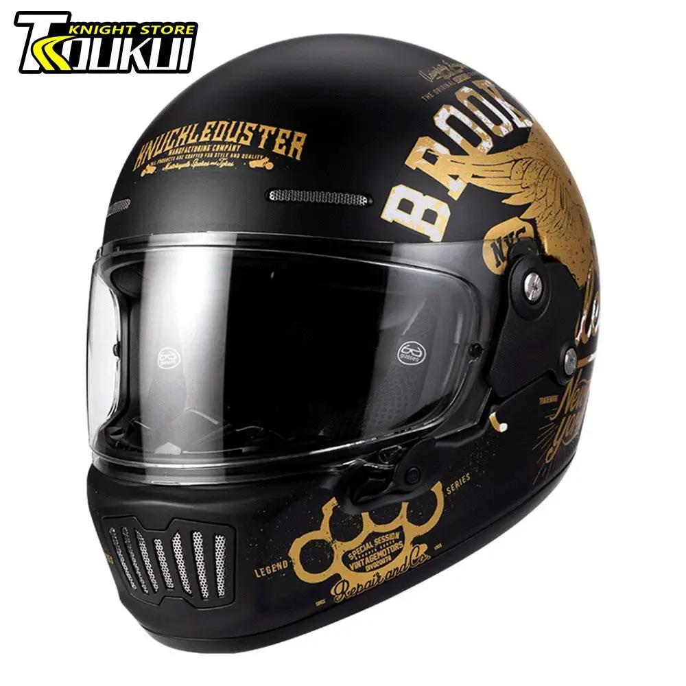 Casco Moto Dot Approvato Casco Moto Motocross Casco Integrale Casco Ciclismo Capacete De Moto Vintage Casque